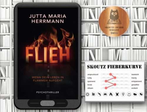 Flieh - Wenn dein Leben in Flammen aufgeht - Jutta Maria Herrmann - Skoutz-Buchfieberkurve