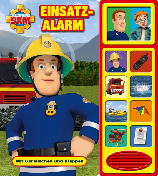 Cover von Feuerwehrmann Sam – Einsatzalarm,Klappen-Geräusche-Buch