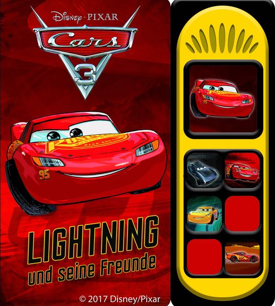 Cover von Cars 3 – Soundbuch – Disney/Pixar Pappbilderbuch mit 7 Geräuschen – Buch zum Film