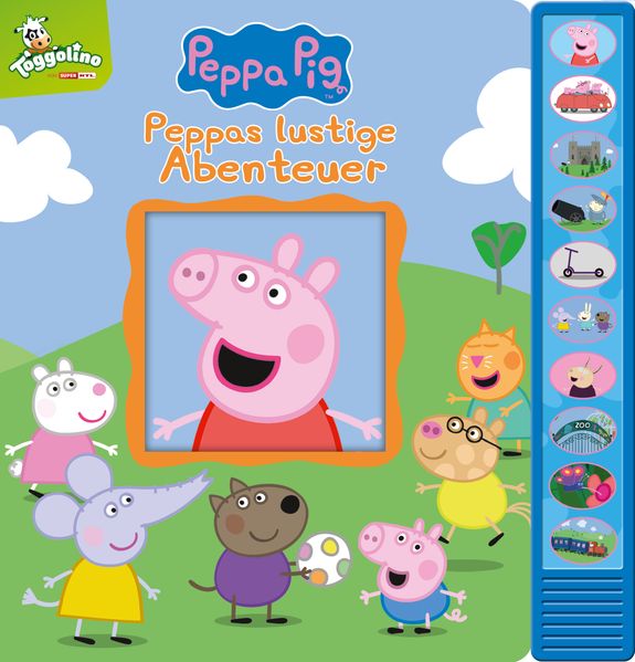Cover von Peppa Pig – Peppas lustige Abenteuer – Vorlese-Pappbilderbuch mit 10 fröhlichen Geräuschen