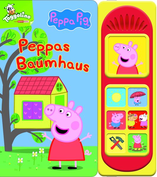 Cover von Peppa Pig – Peppas Baumhaus – Pappbilderbuch mit 7 lustigen Geräuschen für Kinder ab 3 Jahren