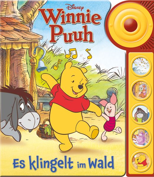 Cover von Disney Winnie Puuh: Es klingelt im Wald – Soundbuch – Pappbilderbuch mit Klingelknopf und 5 lustigen Geräuschen für Kinder ab 18 Monaten