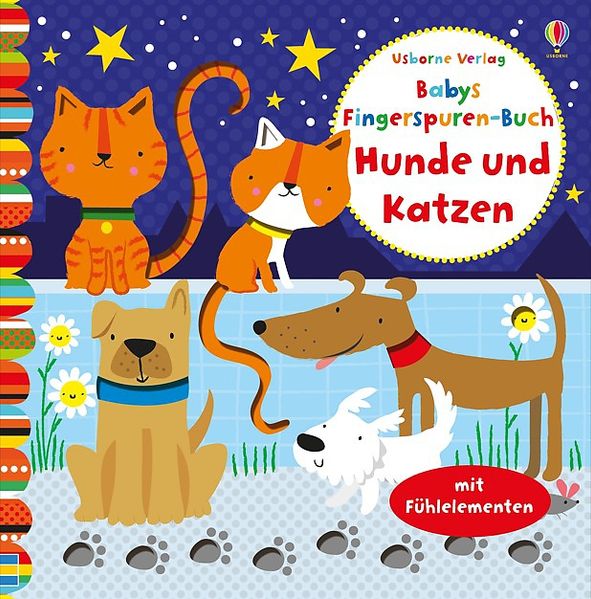 Cover von Babys Fingerspuren-Buch: Hunde und Katzen