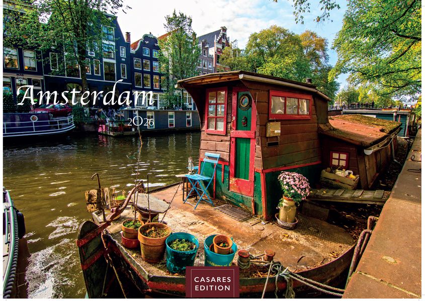 Cover von Amsterdam Kalender 2026 – Wandkalender | Fotokalender |Niederlande |Mitteleuropa 35x50cm – Atemberaubende Fotos von Amsterdams bekanntesten Sehenswürdigkeiten, Kanälen und kulturellen Highlights