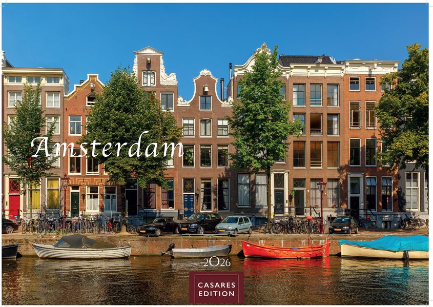 Cover von Amsterdam Kalender 2026 – Wandkalender | Fotokalender |Niederlande |Mitteleuropa 24x35cm – Atemberaubende Fotos von Amsterdams bekanntesten Sehenswürdigkeiten, Kanälen und kulturellen Highlights