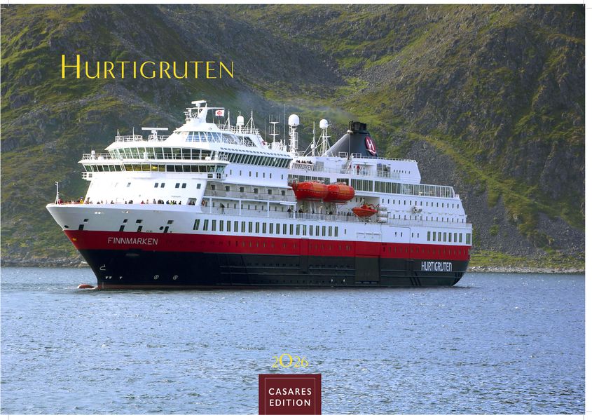 Cover von Hurtigruten Kalender 2026 – Wandkalender | Fotokalender Nordeuropa 35x50cm Grosses Format – Atemberaubende Natur- und Meereswelten, Abenteuer & Naturerlebnis – Perfektes Geschenk
