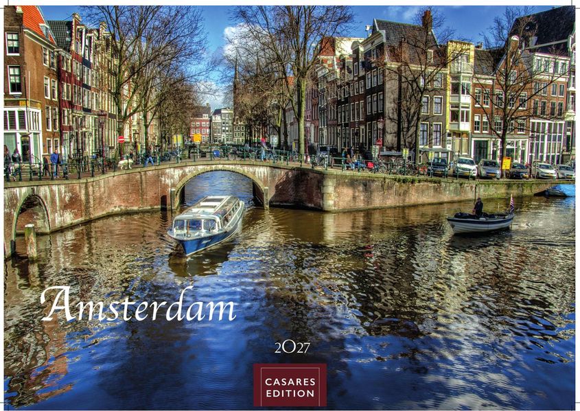 Cover von Amsterdam Kalender 2027 – Wandkalender | Fotokalender |Niederlande |Mitteleuropa 35x50cm – Atemberaubende Fotos von Amsterdams Sehenswürdigkeiten, Kanälen und kulturellen Highlights