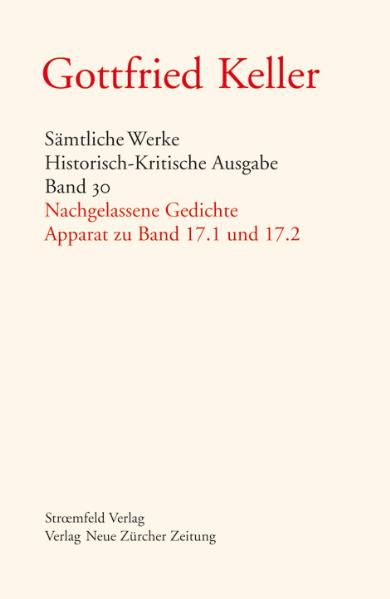 Cover von Gottfried Keller – Band 30 – Nachgelassene Gedichte