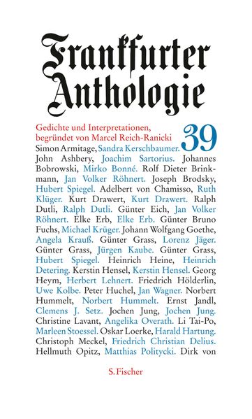 Cover von Frankfurter Anthologie