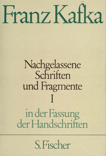 Cover von Nachgelassene Schriften und Fragmente I