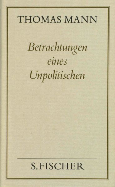 Cover von Betrachtungen eines Unpolitischen