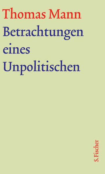Cover von Betrachtungen eines Unpolitischen