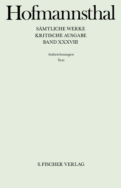 Cover von Aufzeichnungen 1: Text Aufzeichnungen 2: Apparat