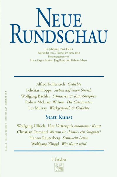 Cover von Neue Rundschau 2005/1