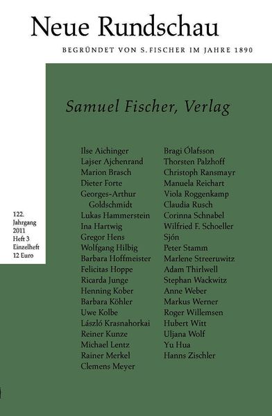 Cover von Neue Rundschau 2011/3
