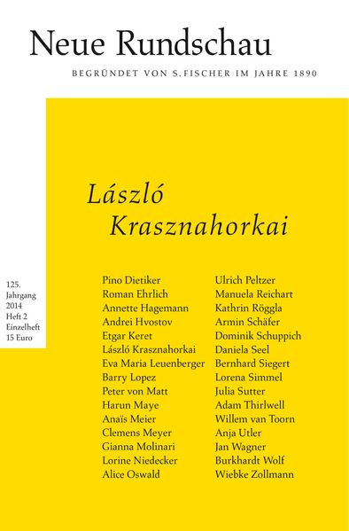 Cover von Neue Rundschau 2014/2