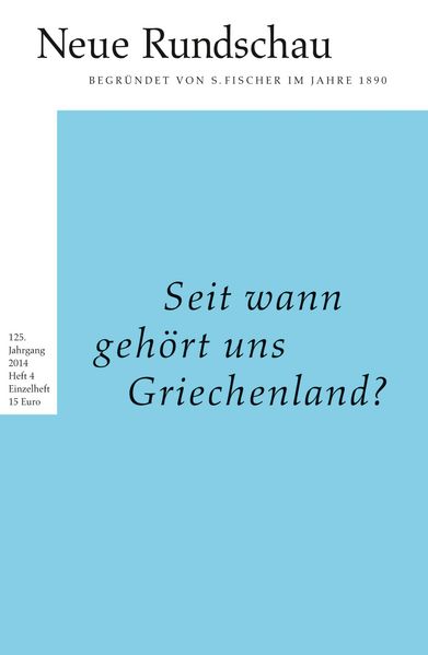 Cover von Neue Rundschau 2014/4