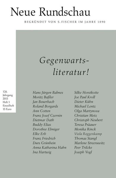 Cover von Neue Rundschau 2015/1