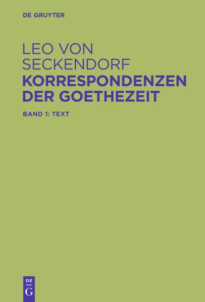 Cover von Korrespondenzen der Goethezeit