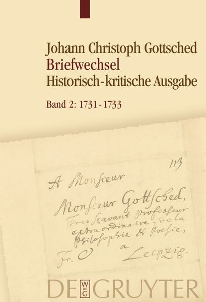 Cover von Johann Christoph Gottsched: Briefwechsel / 1731-1733