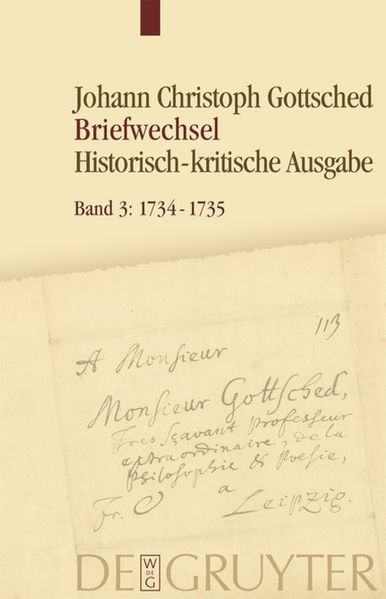 Cover von Johann Christoph Gottsched: Briefwechsel / 1734-1735