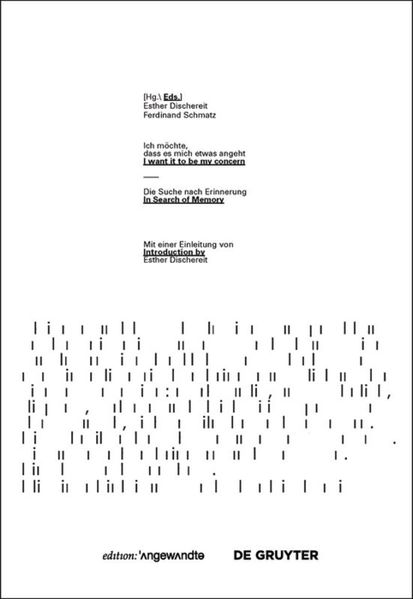 Cover von Ich möchte, dass es mich etwas angeht / I want it to be my concern