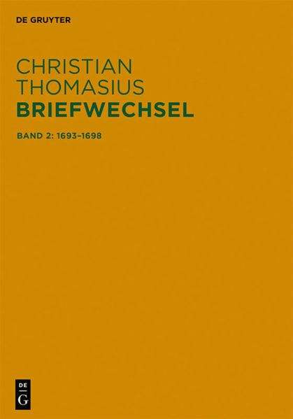 Cover von Christian Thomasius: Briefwechsel / Briefe 1693–1698