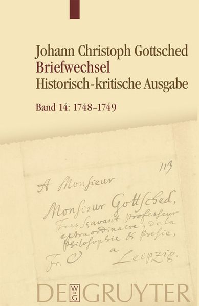 Cover von Johann Christoph Gottsched: Briefwechsel / November 1748 – September 1749