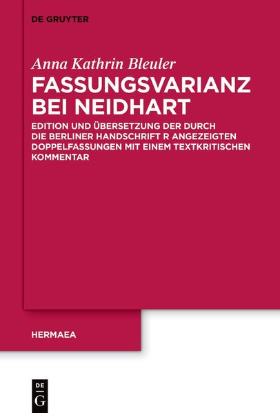 Cover von Fassungsvarianz bei Neidhart