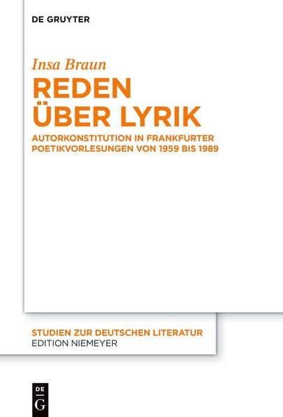 Cover von Reden über Lyrik