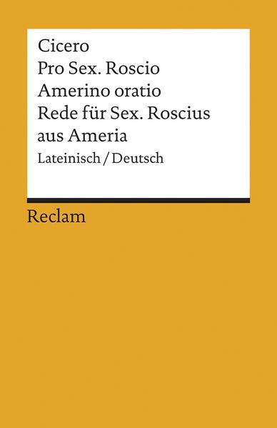 Cover von Pro Sex. Roscio Amerino oratio / Rede für Sextus Roscius aus Ameria