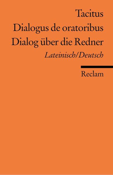 Cover von Dialogus de oratoribus /Dialog über die Redner