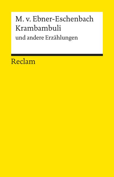 Cover von Krambambuli u. a. Erzählungen