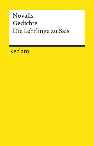 Cover von Gedichte. Die Lehrlinge zu Sais