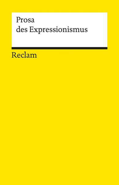 Cover von Prosa des Expressionismus