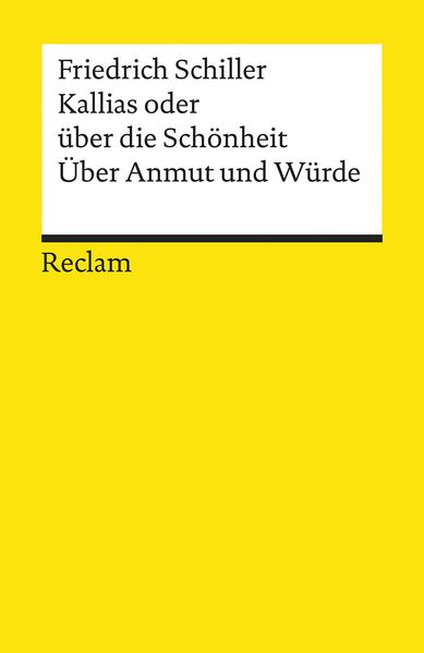 Cover von Kallias oder über die Schönheit. Über Anmut und Würde