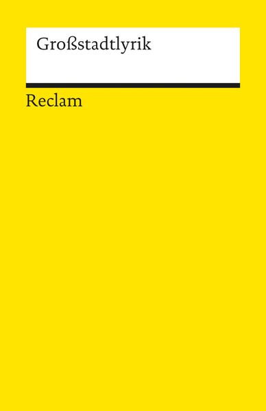 Cover von Grossstadtlyrik