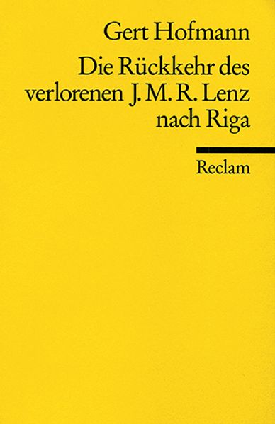 Cover von Die Rückkehr des Jakob Michael Reinhold Lenz nach Riga