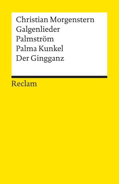 Cover von Galgenlieder. Palmström. Palma Kunkel. Der Gingganz