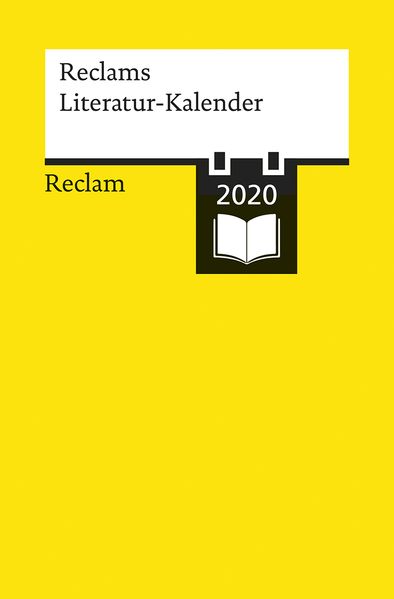 Cover von Reclams Literatur-Kalender 2020