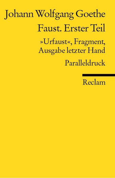 Cover von Faust. Erster Teil