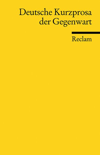 Cover von Deutsche Kurzprosa der Gegenwart