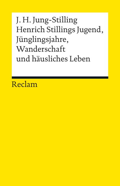 Cover von Henrich Stillings Jugend, Jünglingsjahre, Wanderschaft und häusliches Leben