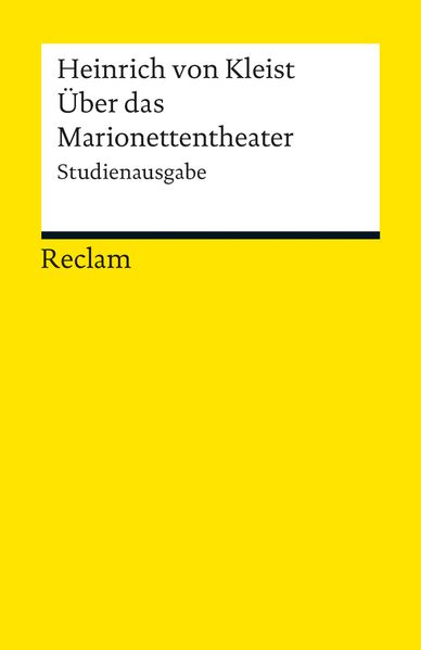 Cover von Über das Marionettentheater
