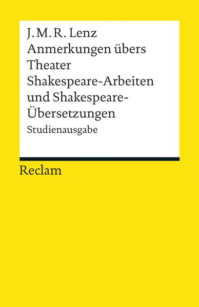 Cover von Anmerkungen übers Theater / Shakespeare-Arbeiten und Shakespeare-Ãœbersetzungen