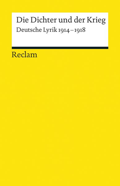 Cover von Die Dichter und der Krieg