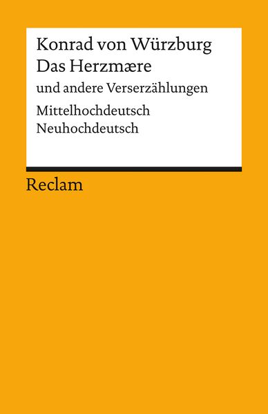 Cover von Das Herzmaere und andere Verserzählungen