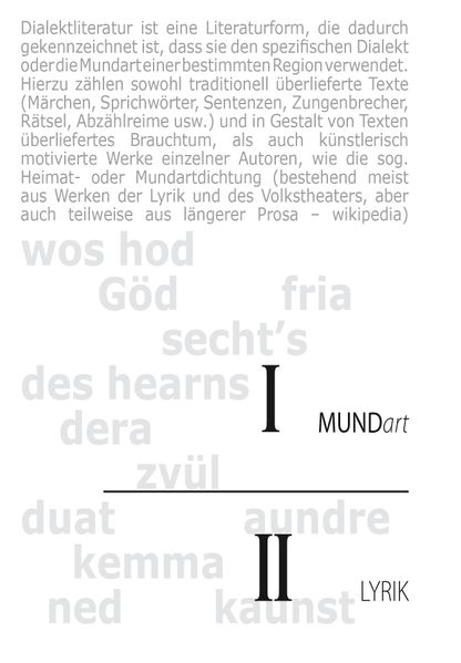 Cover von Mundart I Lyrik II