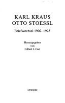 Cover von Der Briefwechsel von Karl Kraus und Otto Stoessl 1902 – 1925