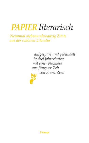 Cover von Papier literarisch